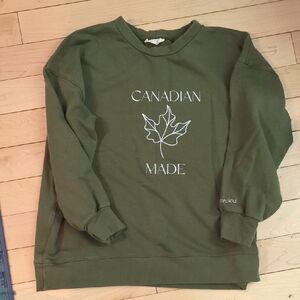 Canadian Made Olive Crewneck Sweatshirt - 2xl